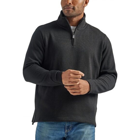 mens Long Sleeve Fleece Quarter-zip